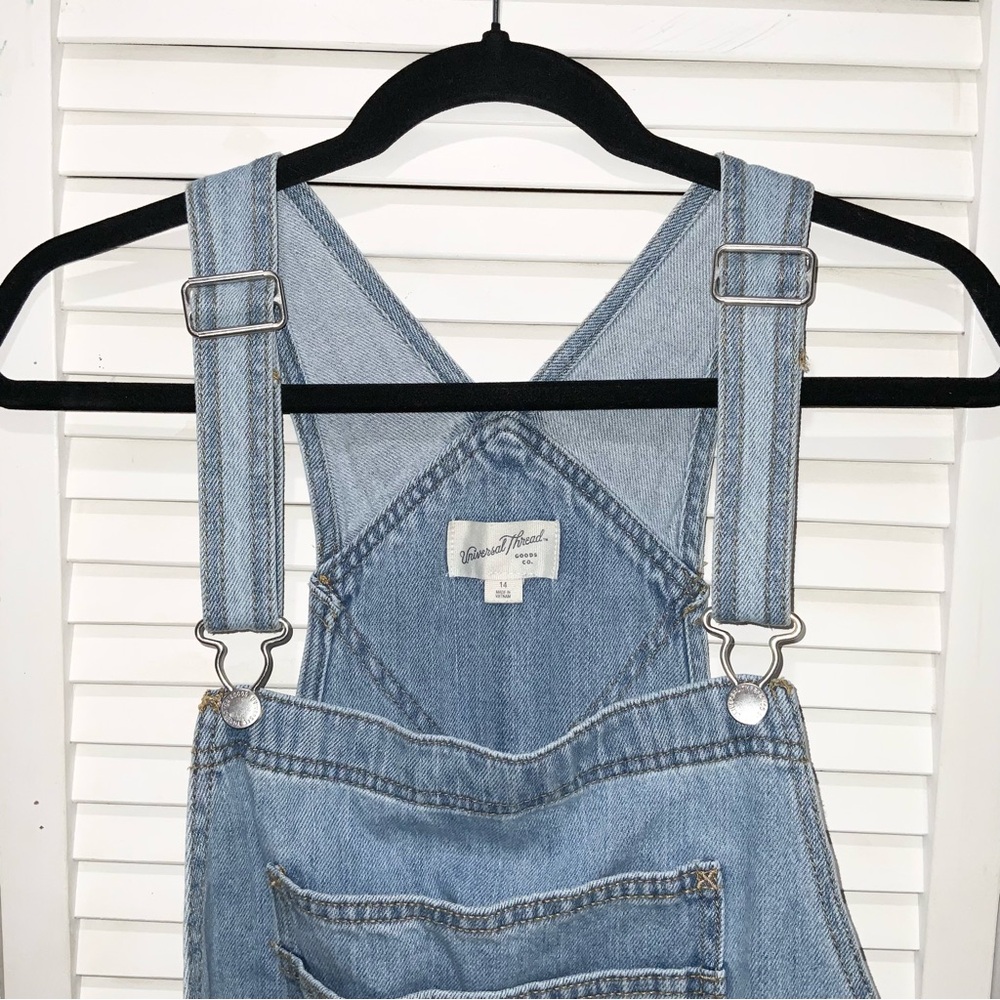 Universal Thread Light Wash Wide Leg Overalls - Picture 5 of 5